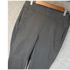 J.Crew ReImagined Black Side Zip Ankle Pants Size 10 Stretch Cotton Waitress Bar